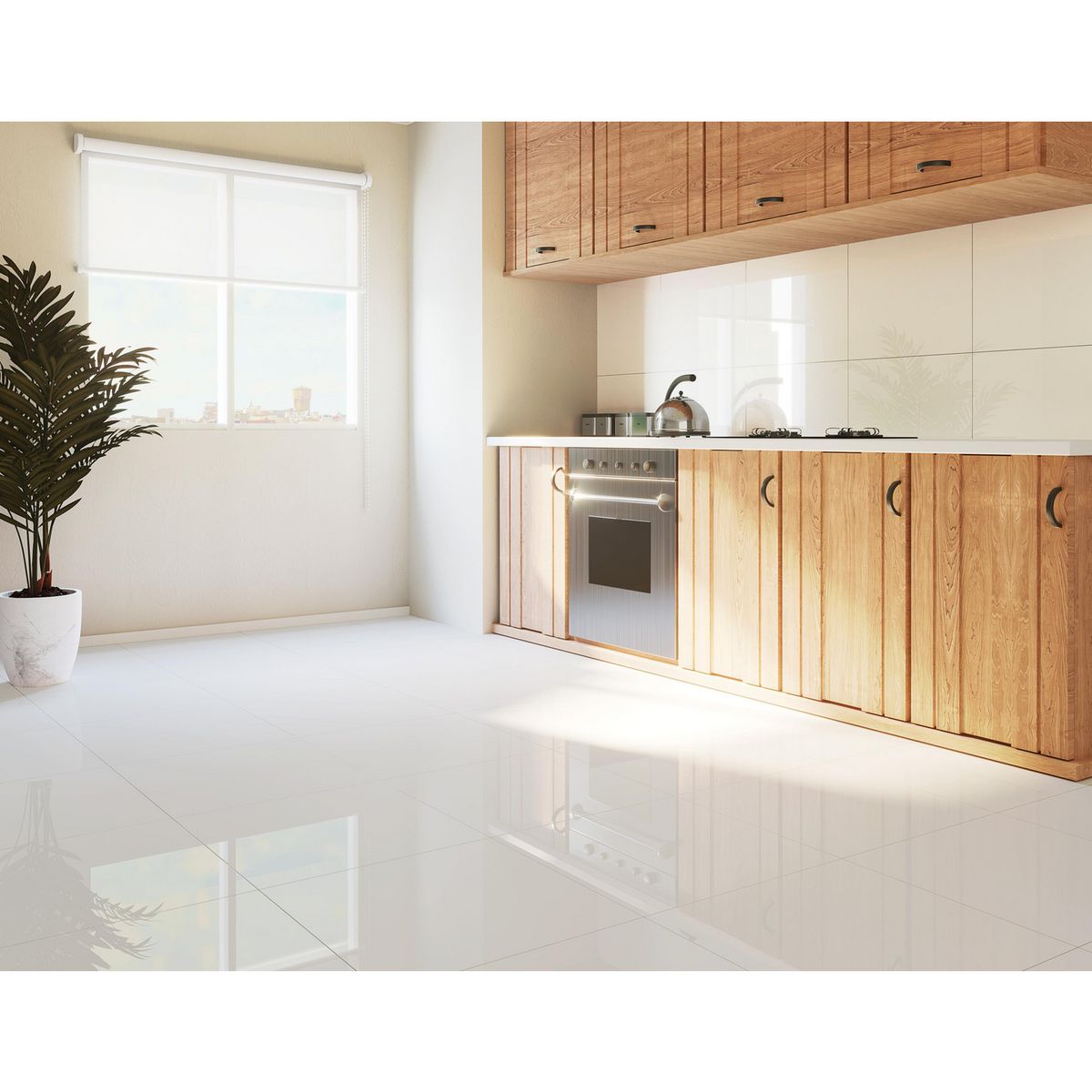 HOLZTEK - Porcelanato Super Blanco Liso 60X60cm 1.44m2