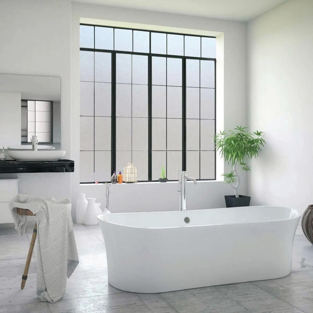 HOLZTEK - Lámina de Privacidad Frosted 1x1m