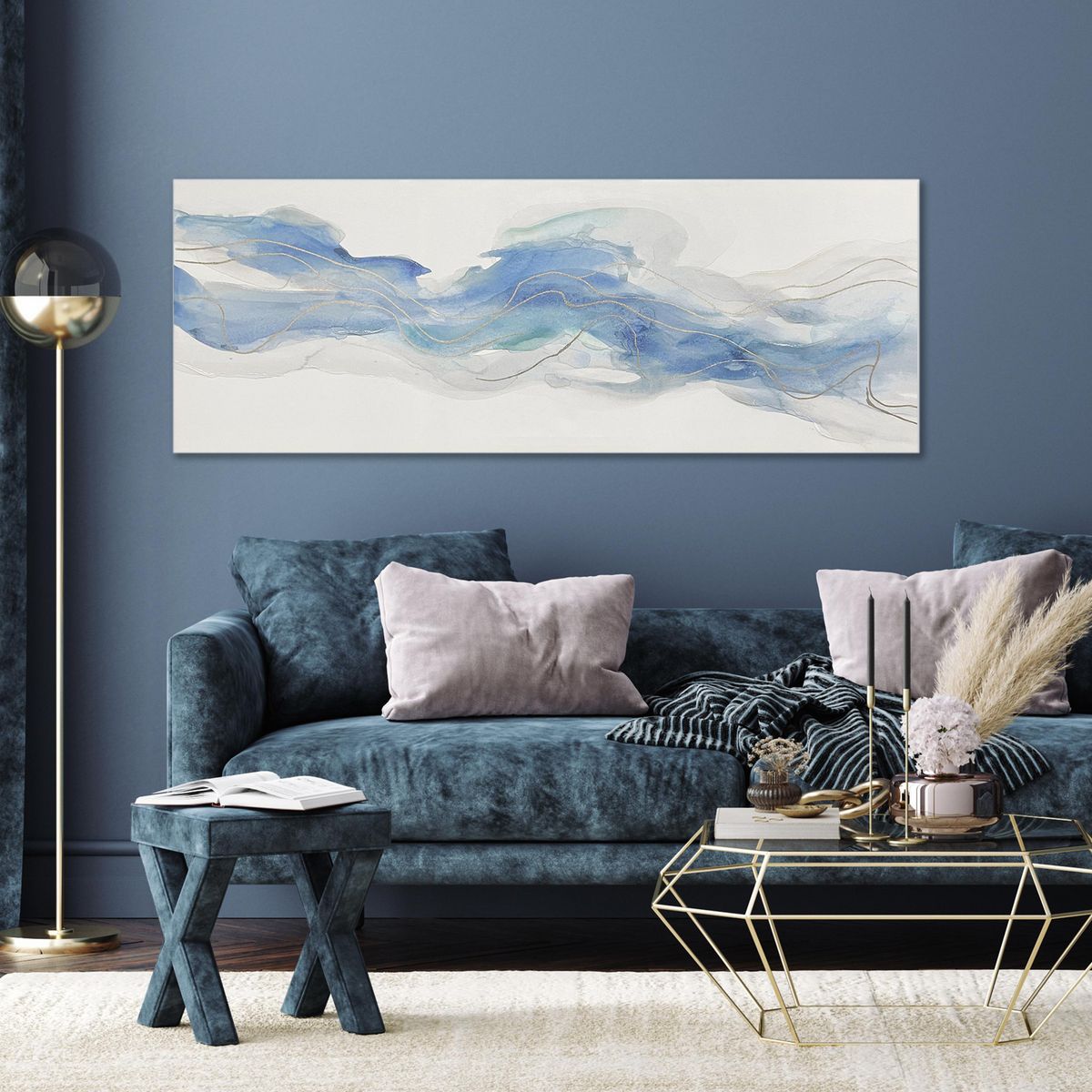 JUST HOME COLLECTION - Cuadro Canvas Abstract1 Wave 40X120 CM