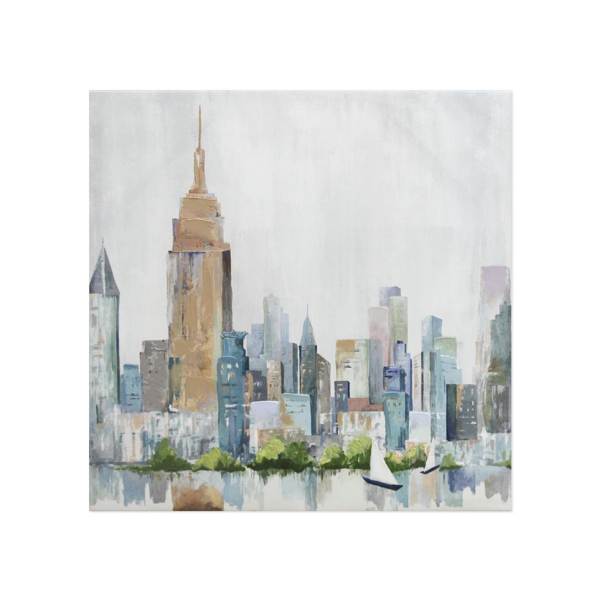 JUST HOME COLLECTION - Cuadro Canvas City Hand1 60X60 CM