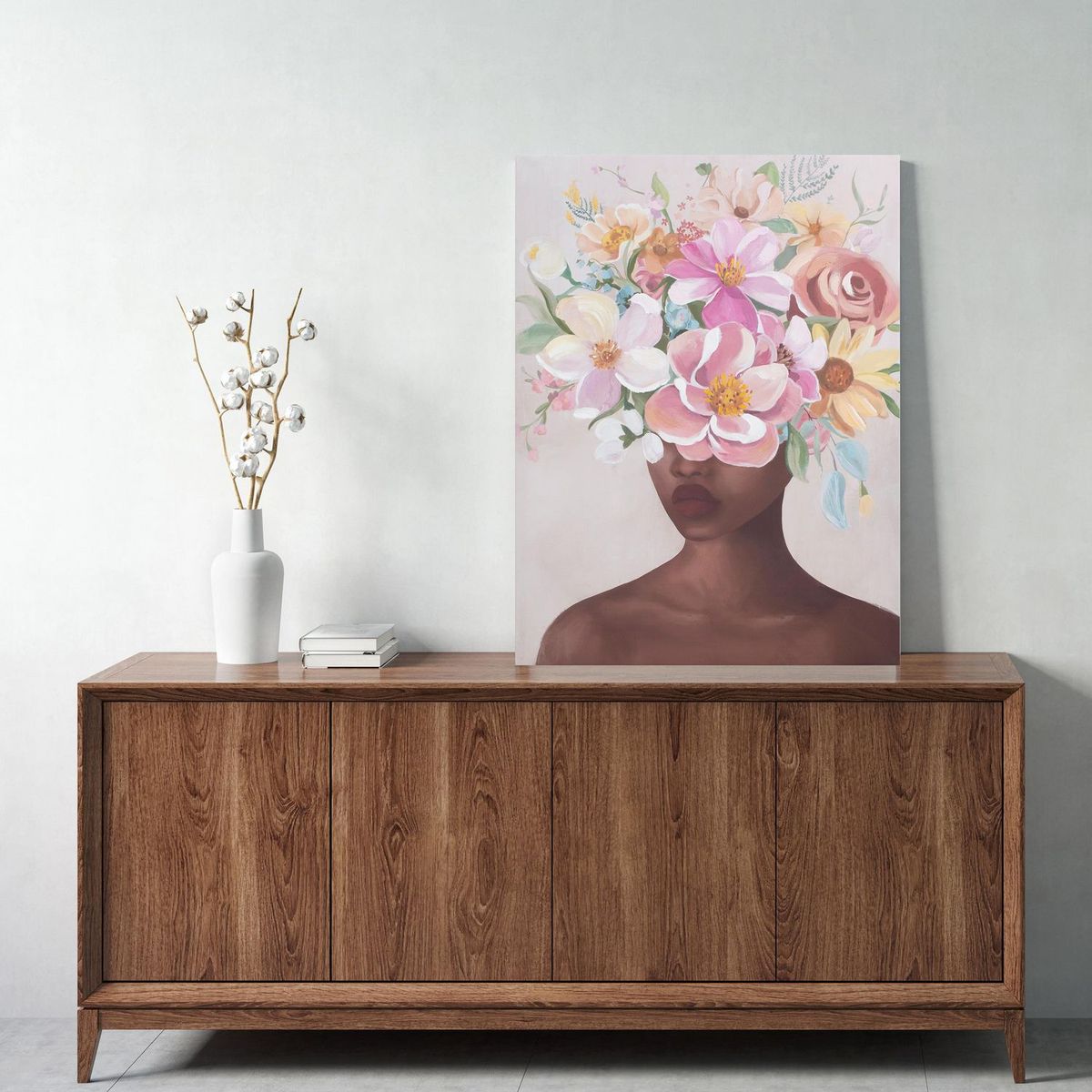 JUST HOME COLLECTION - Cuadro Canvas Lady5 Paint 60X80 CM