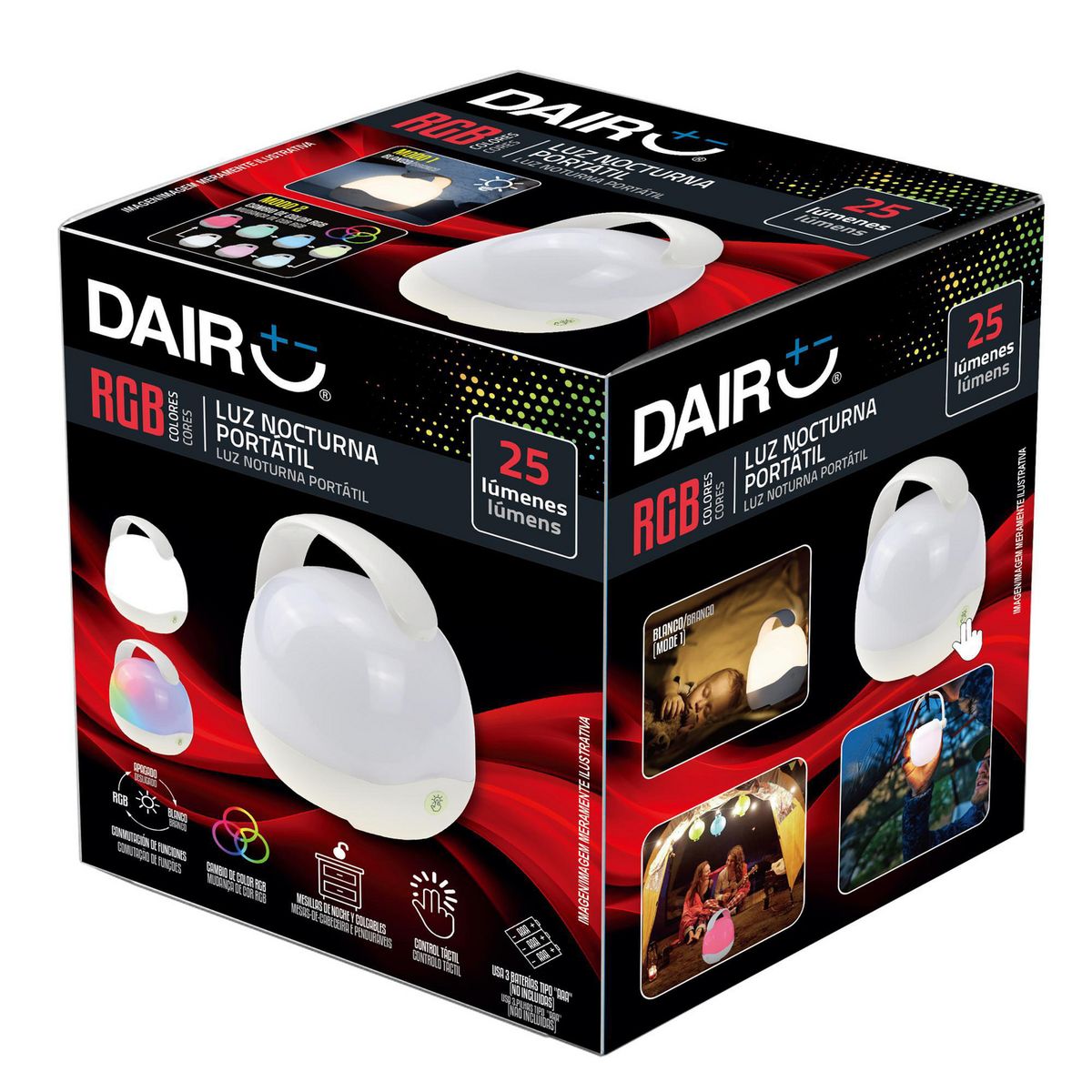 DAIRU - Luz Toque 3 Colores