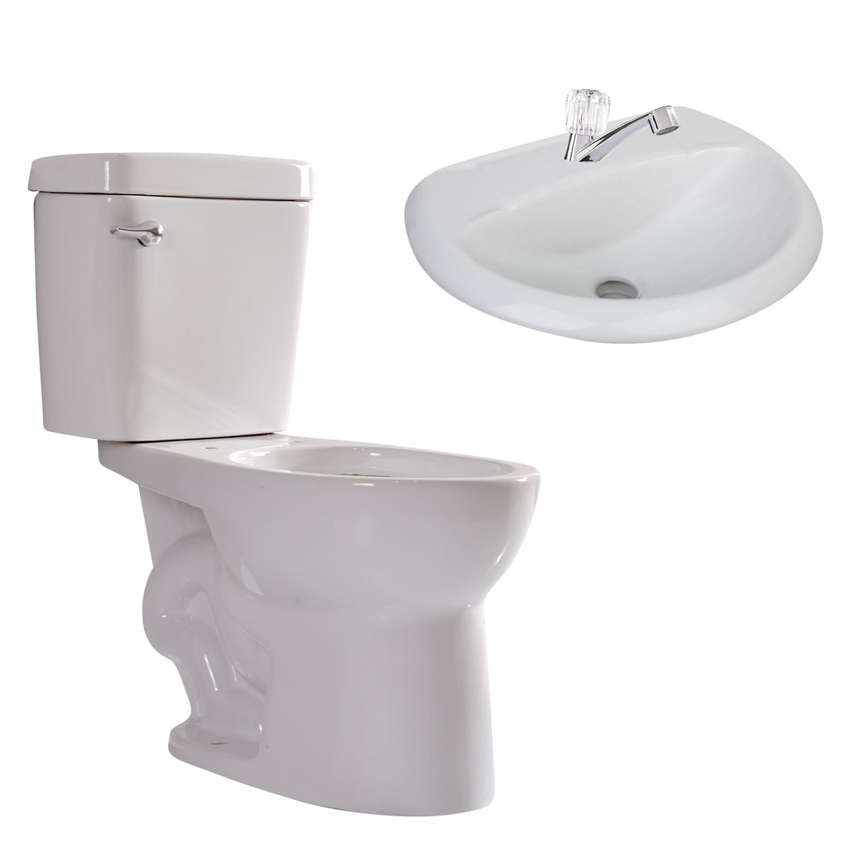 SENSI DACQUA - Taza Seul Blanco + Estanque Seul Blanco + Set de Accesorios para Baño 3 piezas Roma + Lavamanos Sobre Pedestal Trebol Eco Blanco + Llave para Lavatorio Baja Málaga FF8253D + 3 Cerámica Vicar Gris 36x36 1.81 para piso