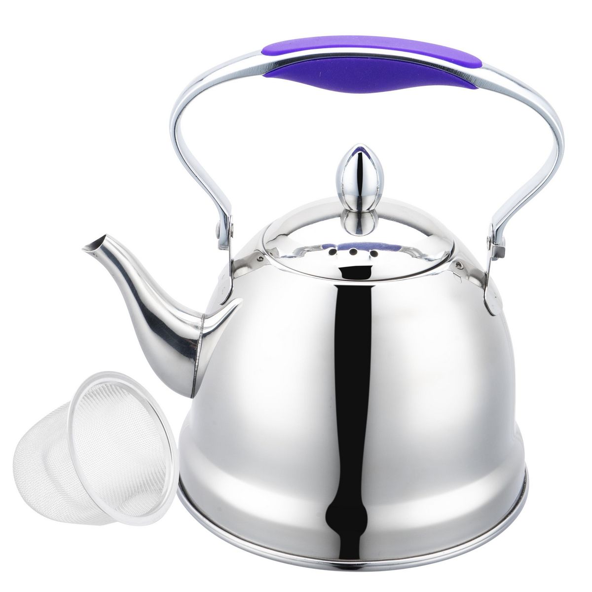 JUST HOME COLLECTION - Tetera de Acero Inoxidable con Infusor 1lt