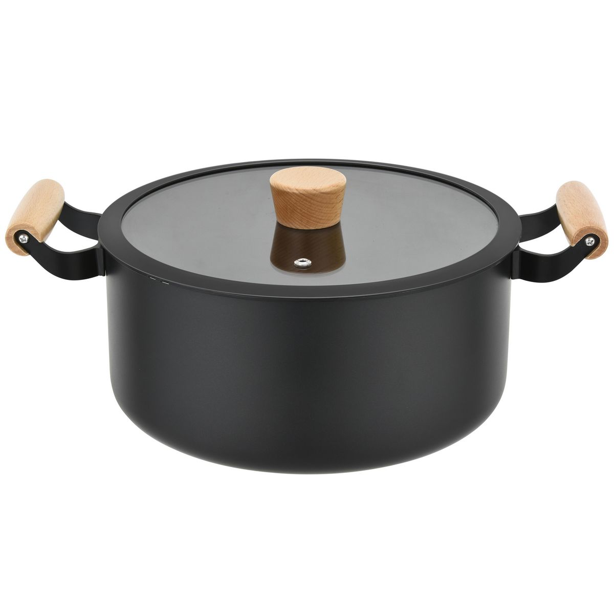 JUST HOME COLLECTION - Olla Aluminio Mango de Madera 24cm