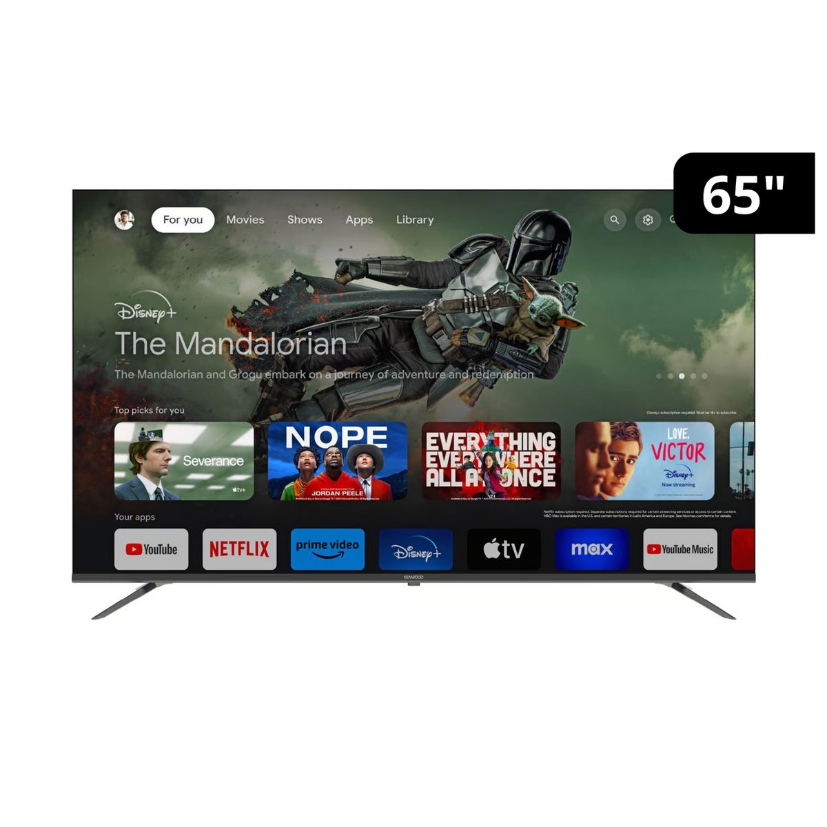 KENWOOD - Televisor Smart Google TV KENWOOD 65" Ultra HD 4K