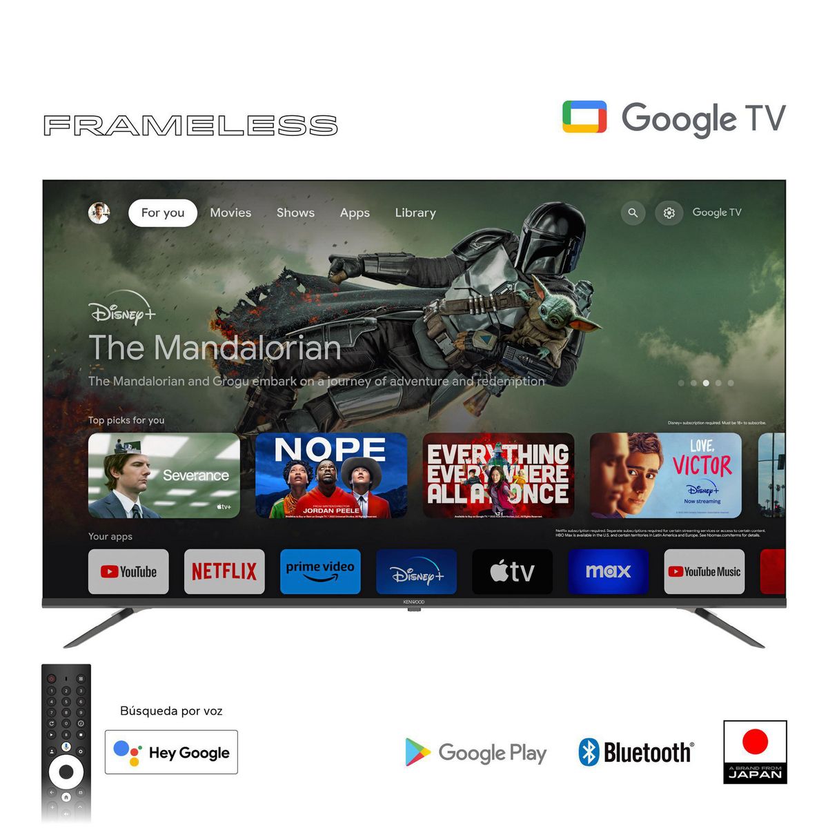 KENWOOD - Televisor Smart Google TV KENWOOD 65" Ultra HD 4K