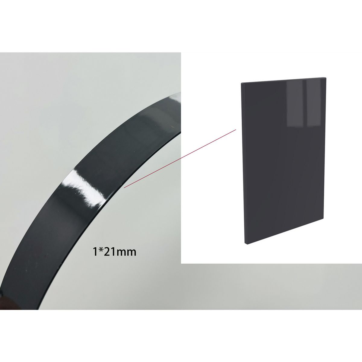 TIMBERMAC - Tapacanto Pvc Gris Dark 21Mm