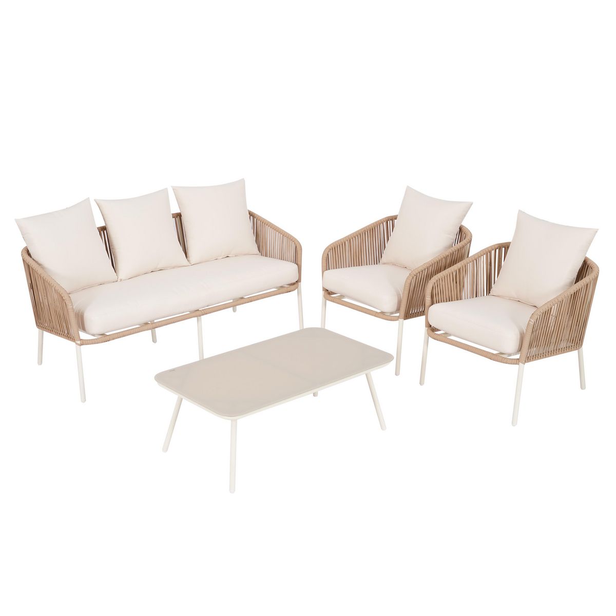 JUST HOME COLLECTION - Juego de Living de Terraza 5 Personas Valencia