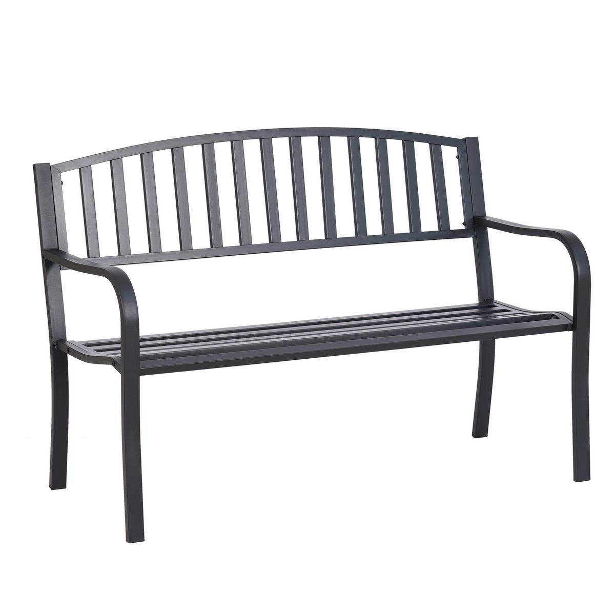 JUST HOME COLLECTION - Banco de Acero Negro 60x84x127cm