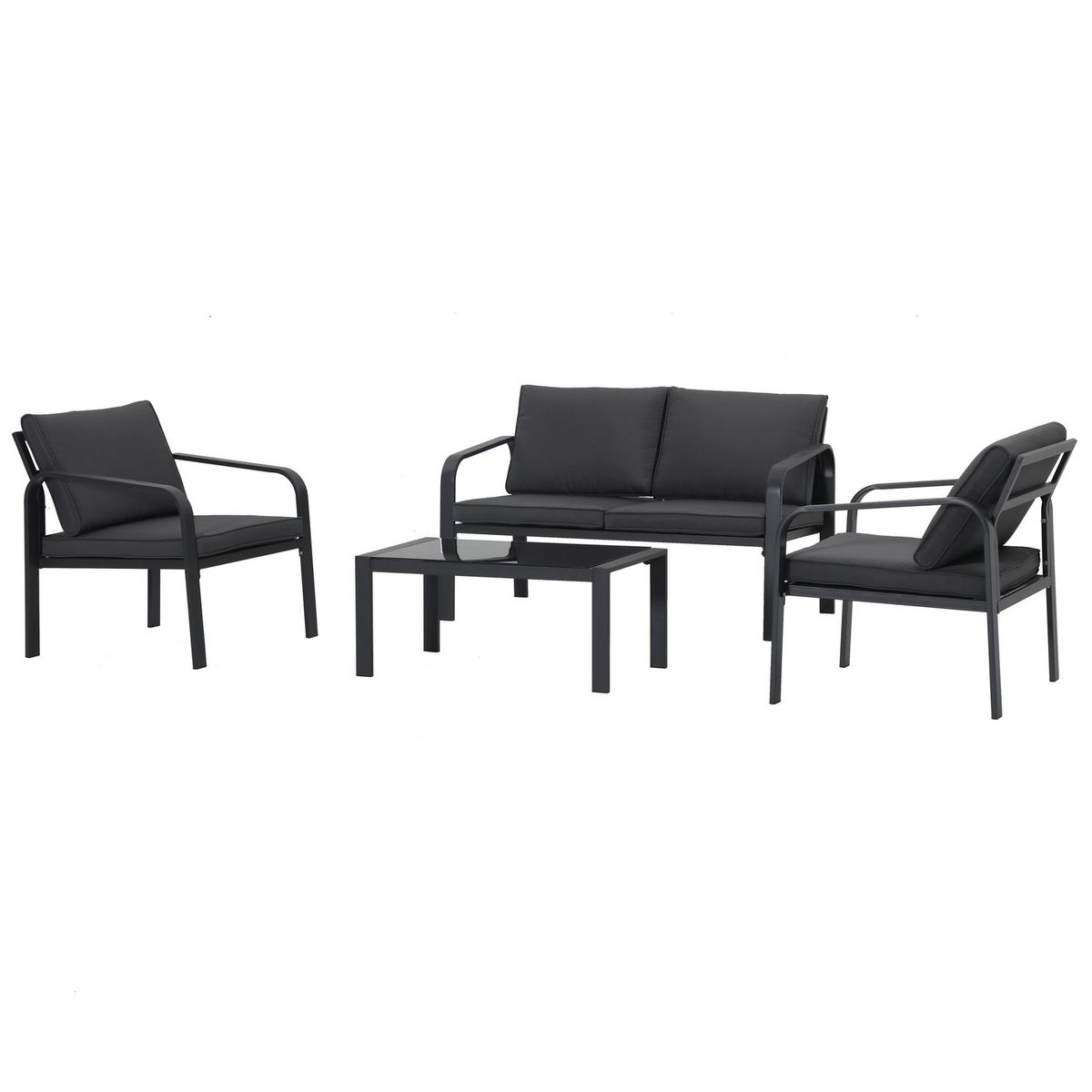 JUST HOME COLLECTION - Juego de Terraza Lyon para 4 Personas