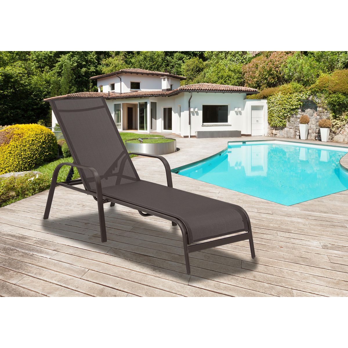 JUST HOME COLLECTION - Reposera Brooklyn Taupe