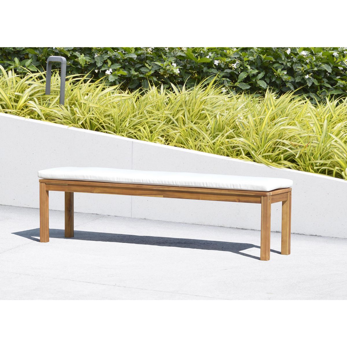 JUST HOME COLLECTION - Banco de Madera con Cojín 160x35x46cm