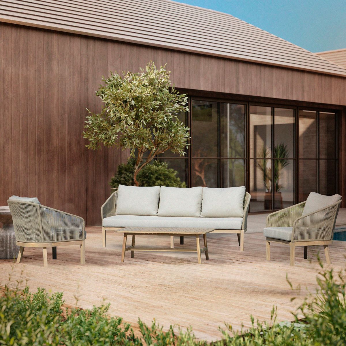 JUST HOME COLLECTION - Juego de Terraza Ohio para 5 Personas