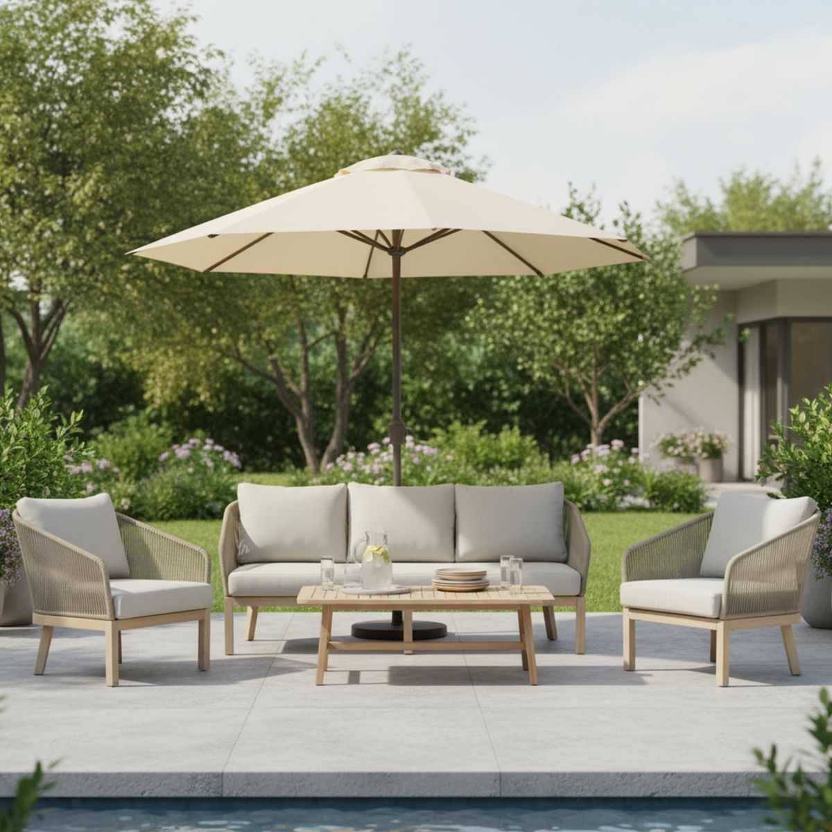 JUST HOME COLLECTION - Juego de Terraza Ohio para 5 Personas