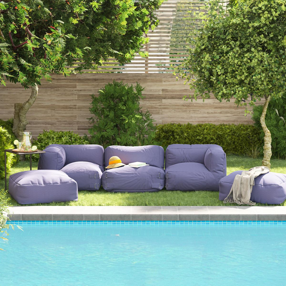 JUST HOME COLLECTION - Sofá Cojín con Respaldo Mykonos