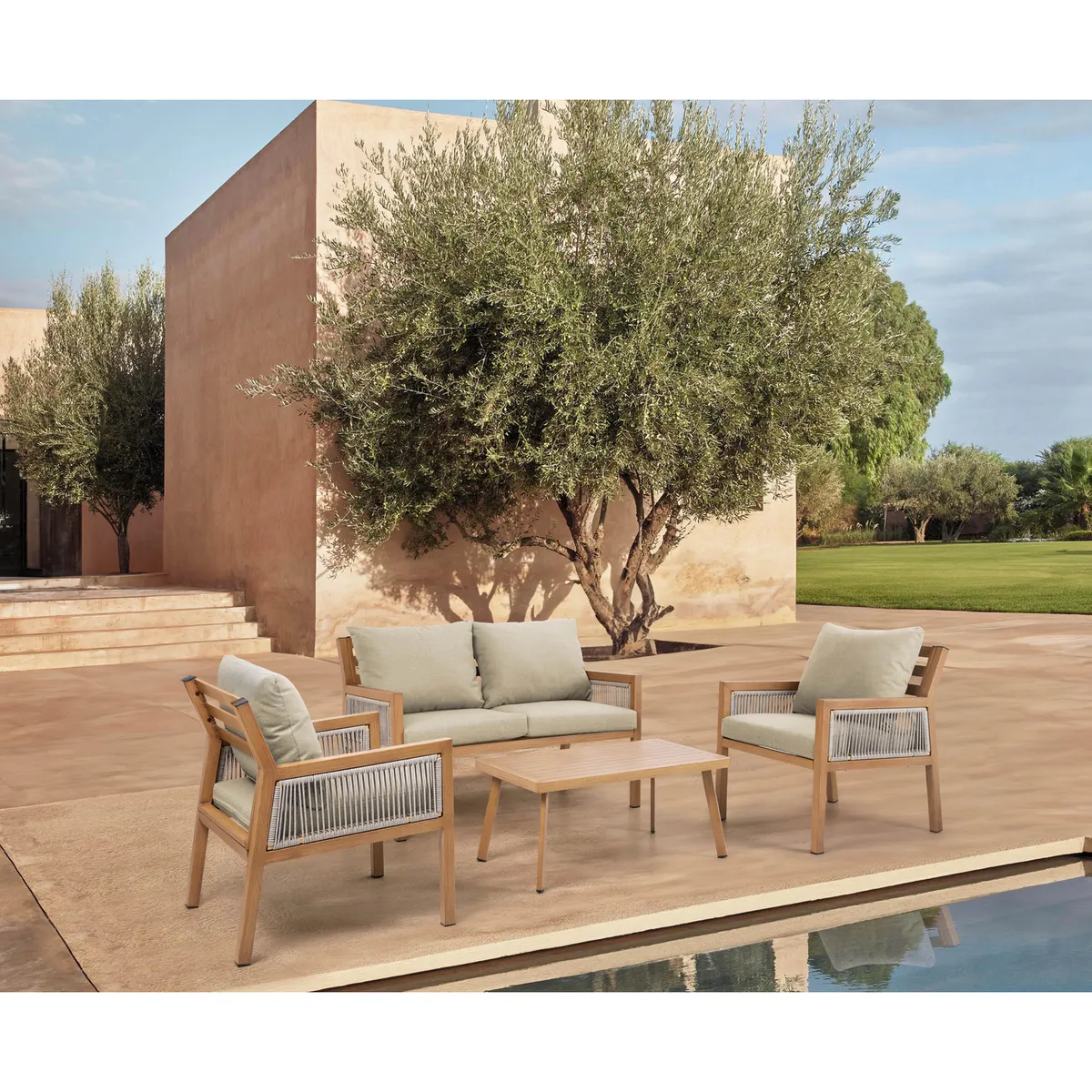 JUST HOME COLLECTION - Juego de Terraza Tavira para 4 personas