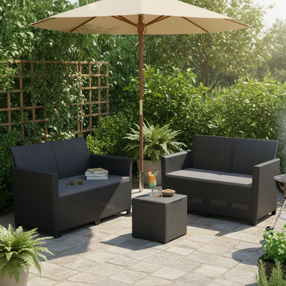 KETER - Juego de Terraza Marie para 4 Personas