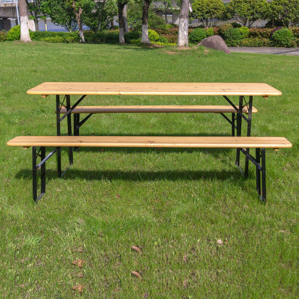 JUST HOME COLLECTION - Juego de Comedor de Madera para Picnic