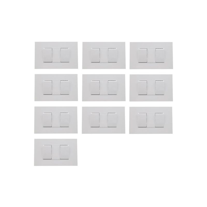 HALUX - Pack 10 Interruptor Doble Halux Cygnus