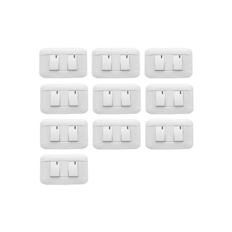 HALUX - Pack 10 Interruptor Doble Halux Phoenix