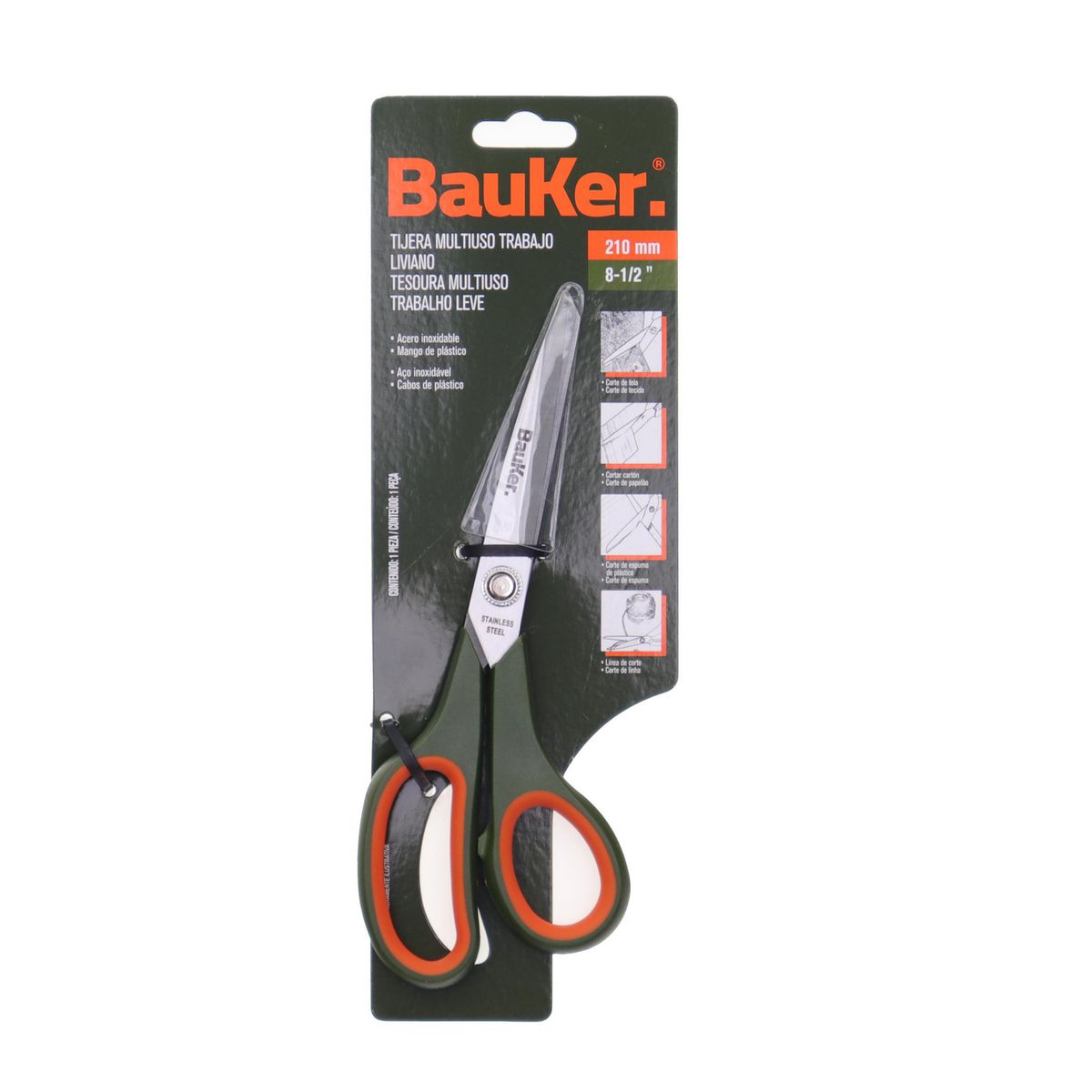 BAUKER - Tijera Multiusos para Trabajo Liviano