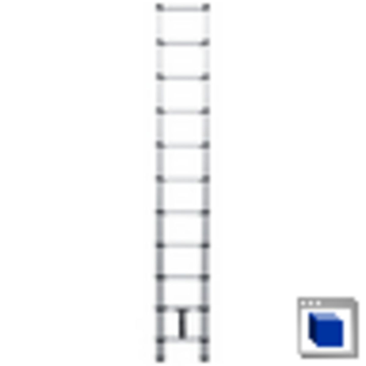 BAUKER - Escalera Telescópica de Acero 11 Pasos 150Kg