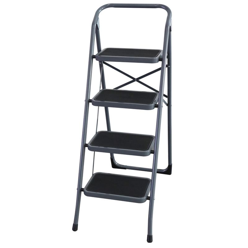 BAUKER - Escalera de tijera de Acero 4 pasos