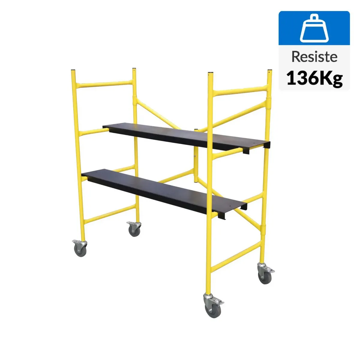 BAUKER - Andamio de Acero con Ruedas 128x112.5x1.28cm