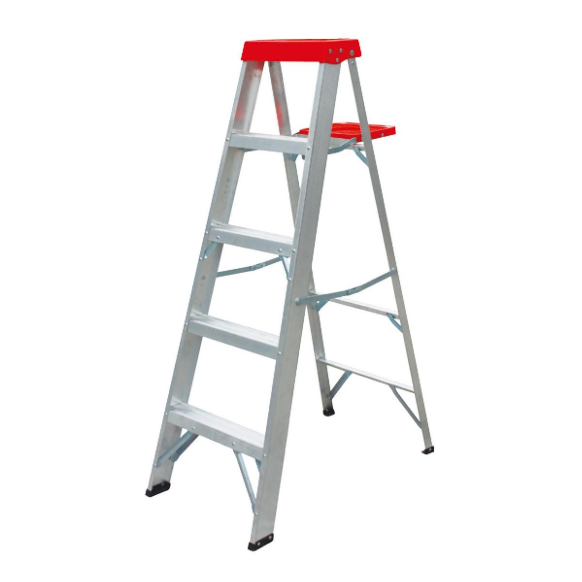 BAUKER - Escalera de tijera de Aluminio 4 pasos