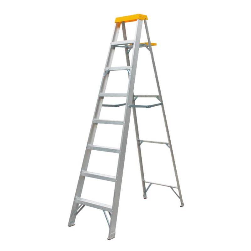 BAUKER - Escalera de tijera de Aluminio 7 pasos
