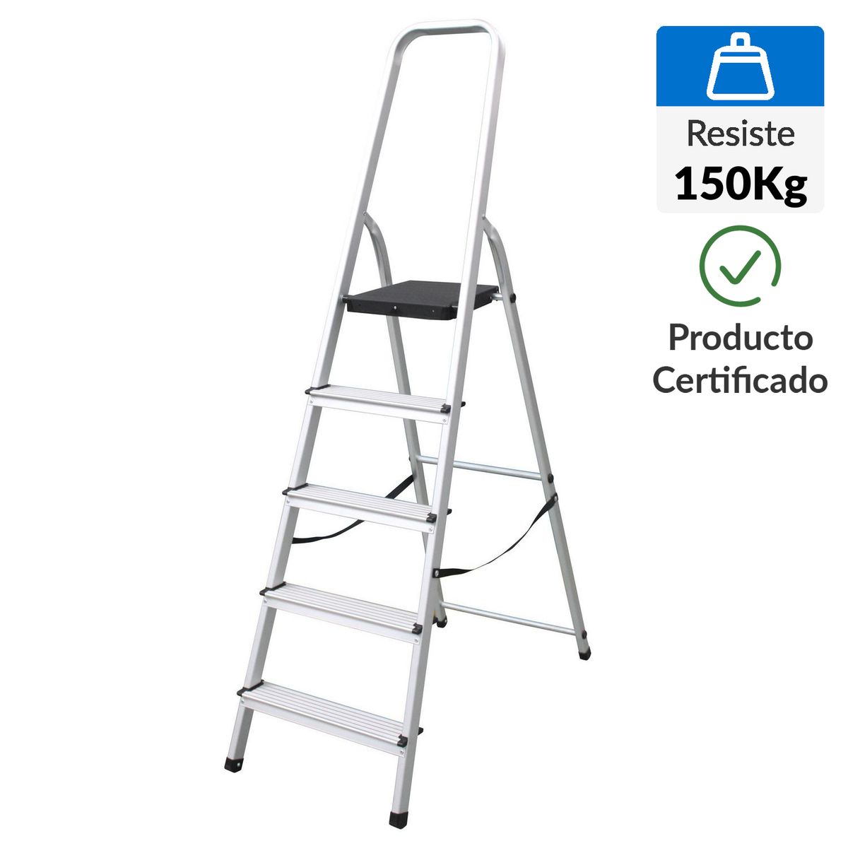 BAUKER - Escalera de Aluminio 5 Pisos