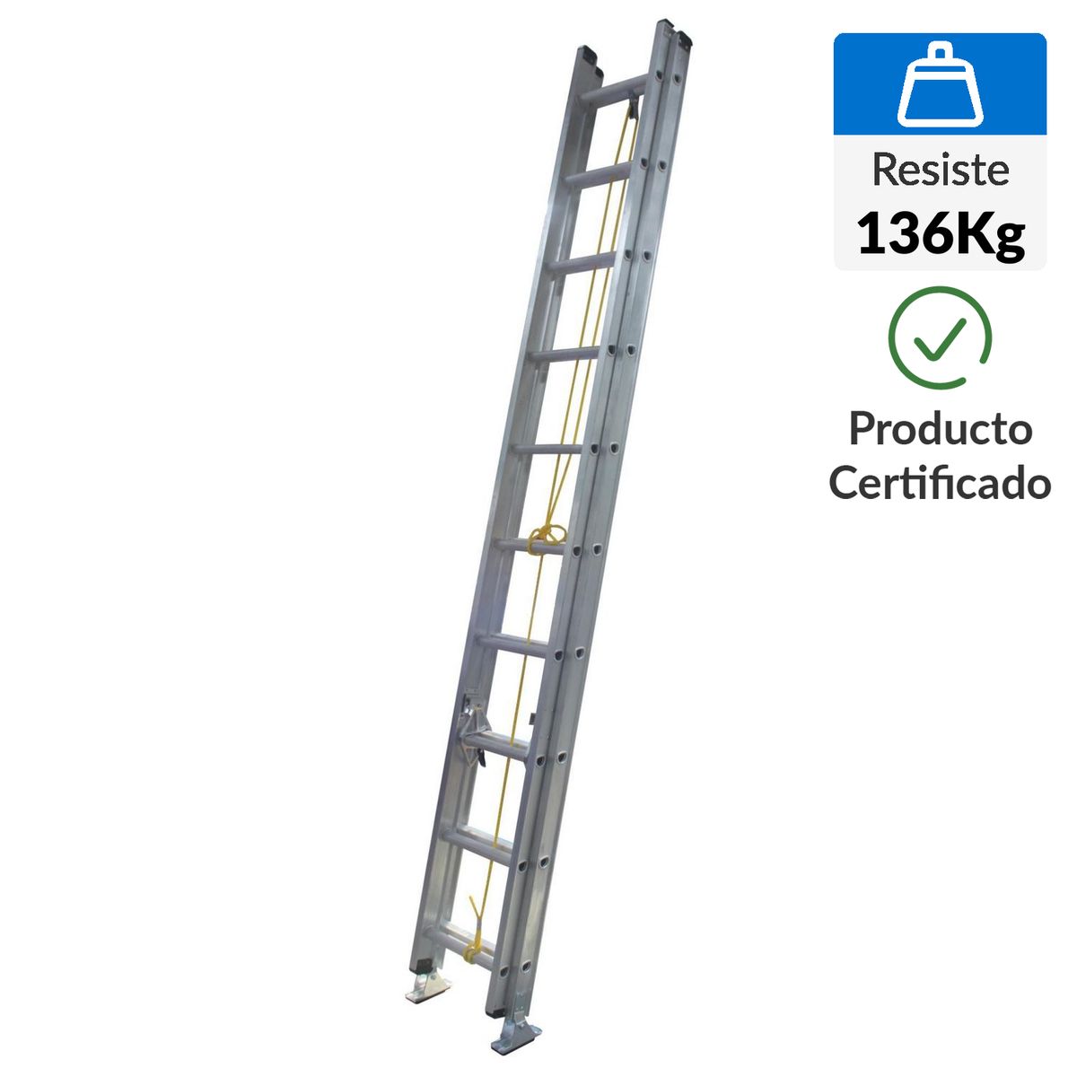 UBERMANN - Escalera Telescópica de Aluminio 20 pasos