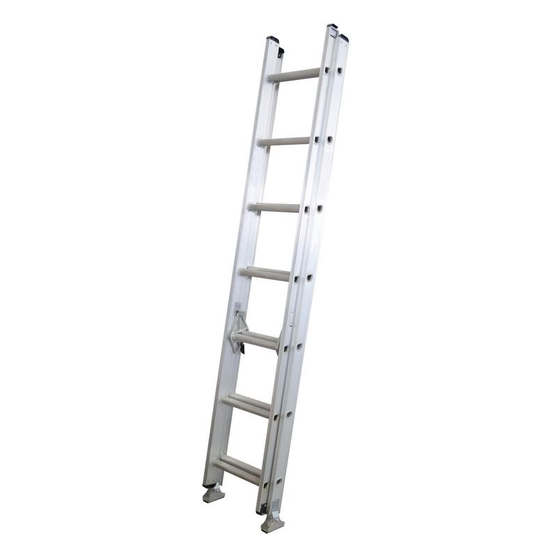 BAUKER - Escalera Telescópica de Aluminio 14 pasos