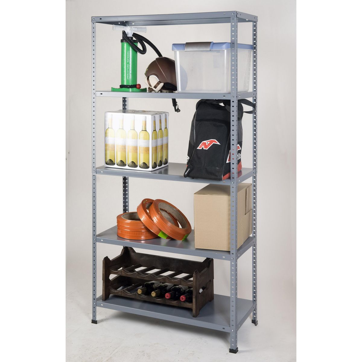 FIXSER - Estante Metal 4 Niveles Armable Cromado