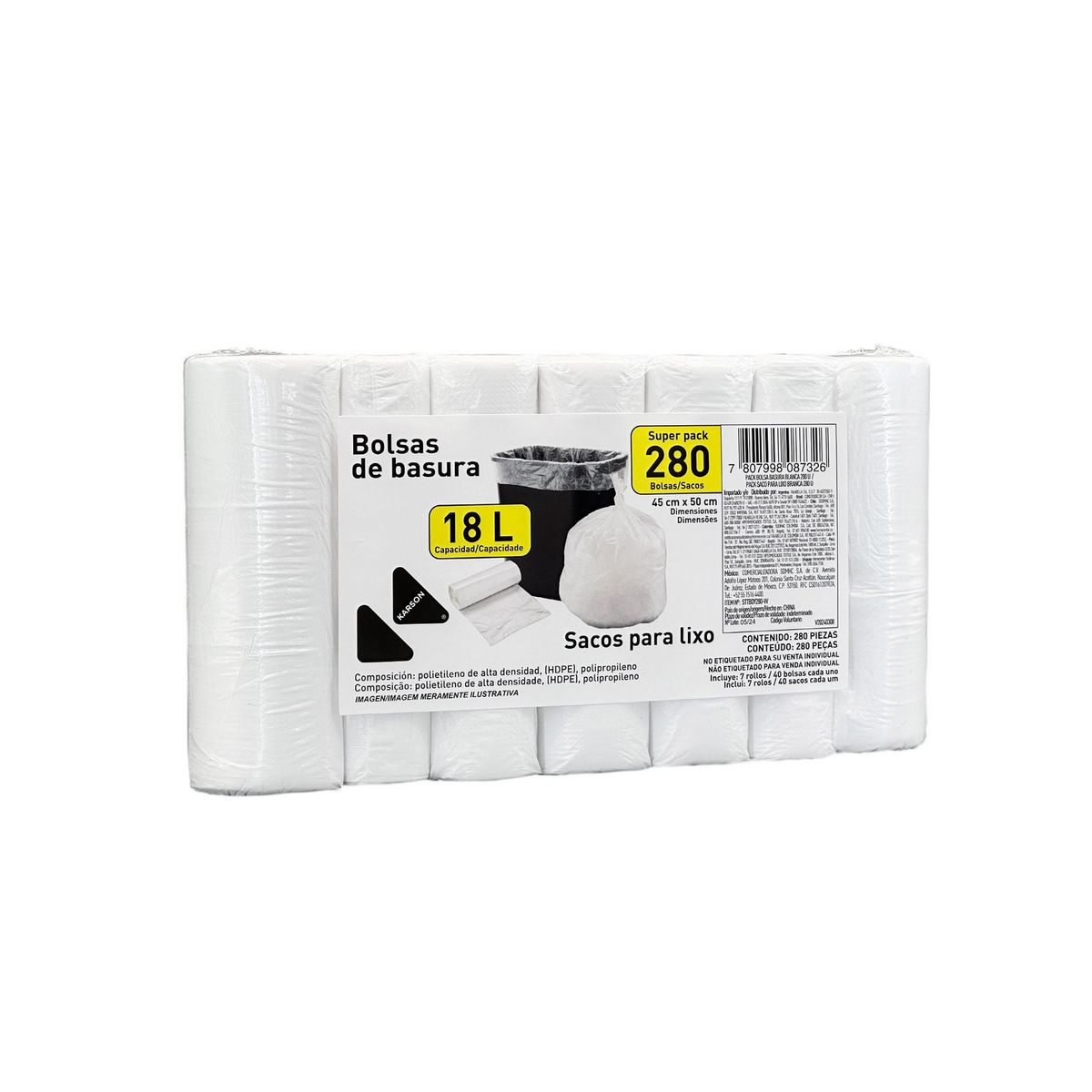 KARSON - Pack Bolsas de Basura Karson 280und