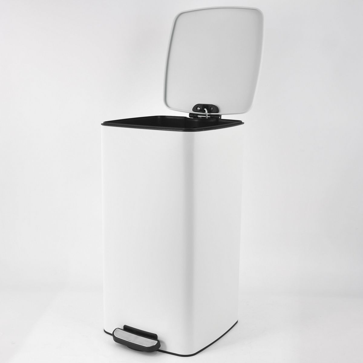 JUST HOME COLLECTION - Papelera de Metal Blanco Kleine 30.5L