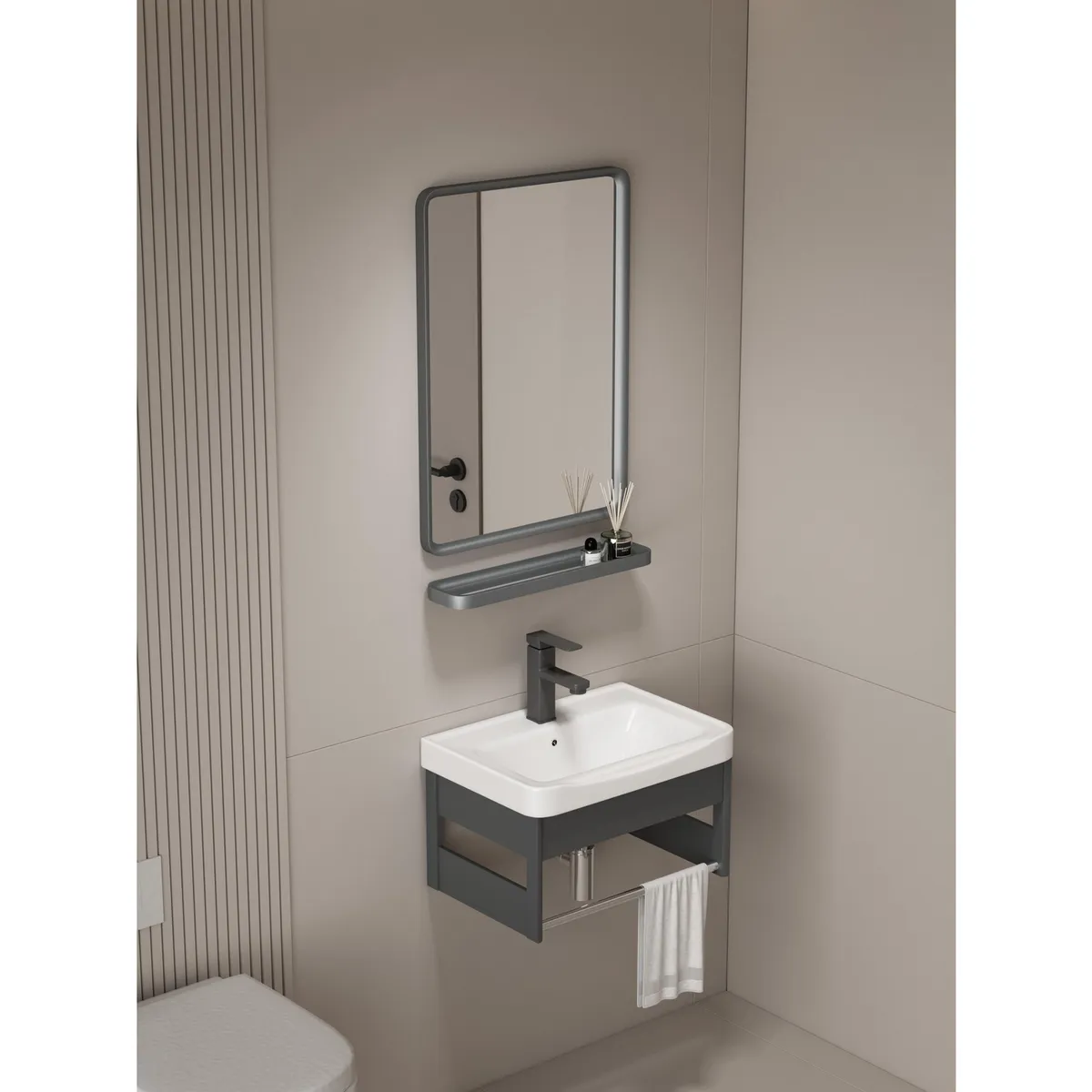 SENSI DACQUA - Combo Mueble Espejo Repisa