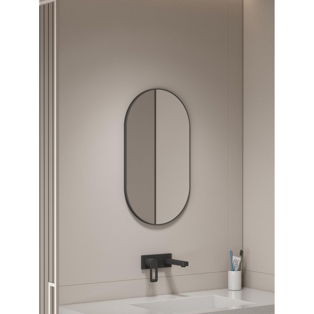 SENSI DACQUA - Espejo de Baño Ovalado Marco