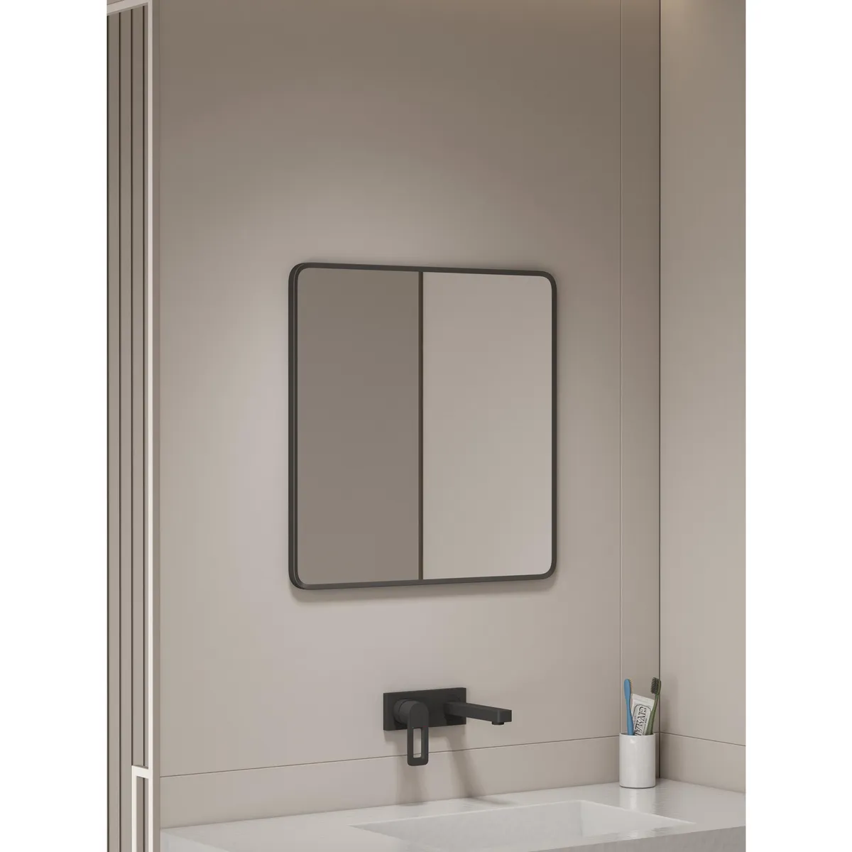SENSI DACQUA - Espejo de Baño Rectangular Redondeado
