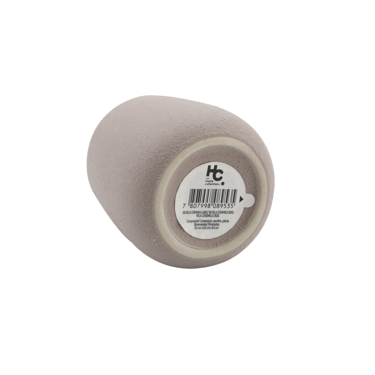 JUST HOME COLLECTION - Vela de Cerámica Gris