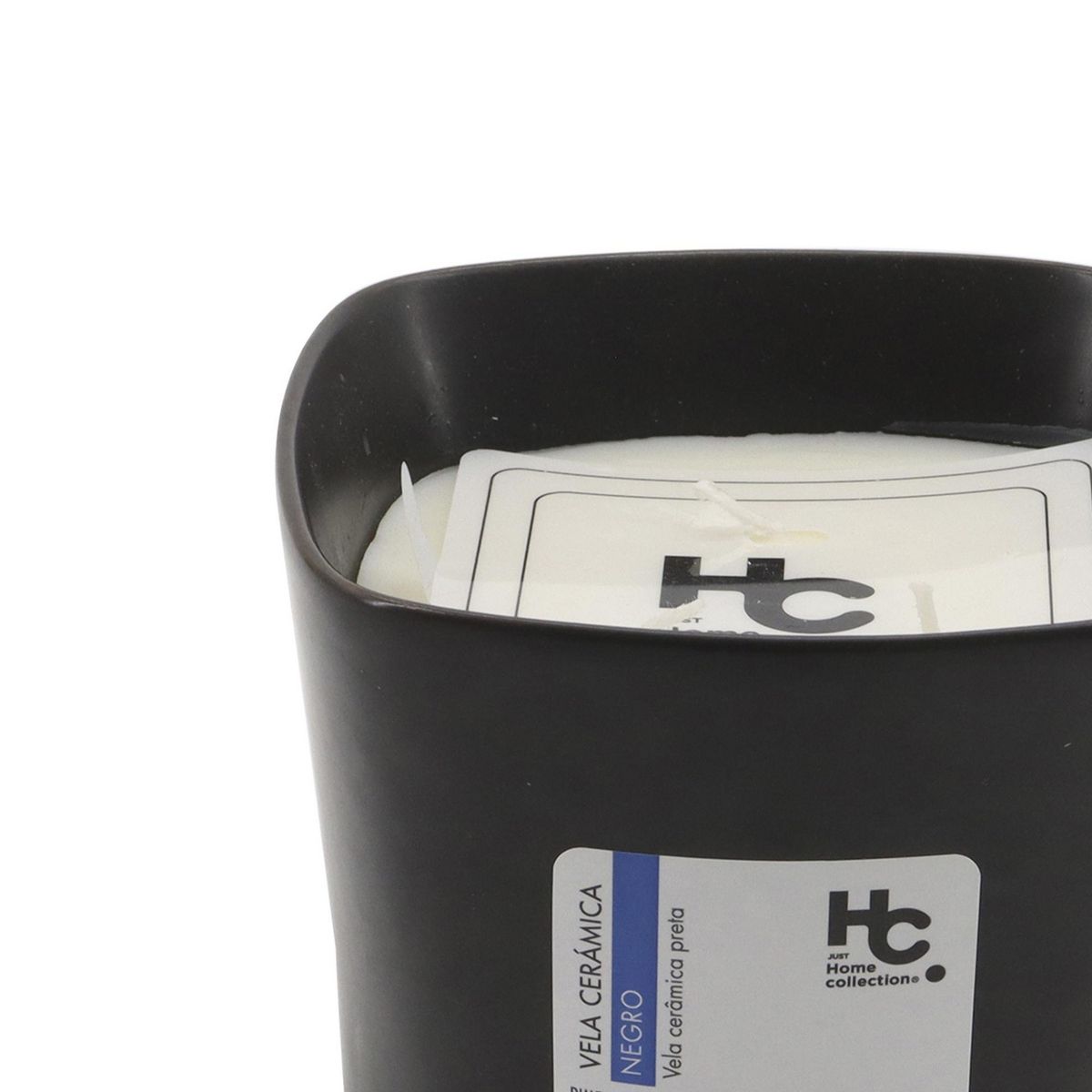JUST HOME COLLECTION - Vela de Cerámica Negra 12x10cm