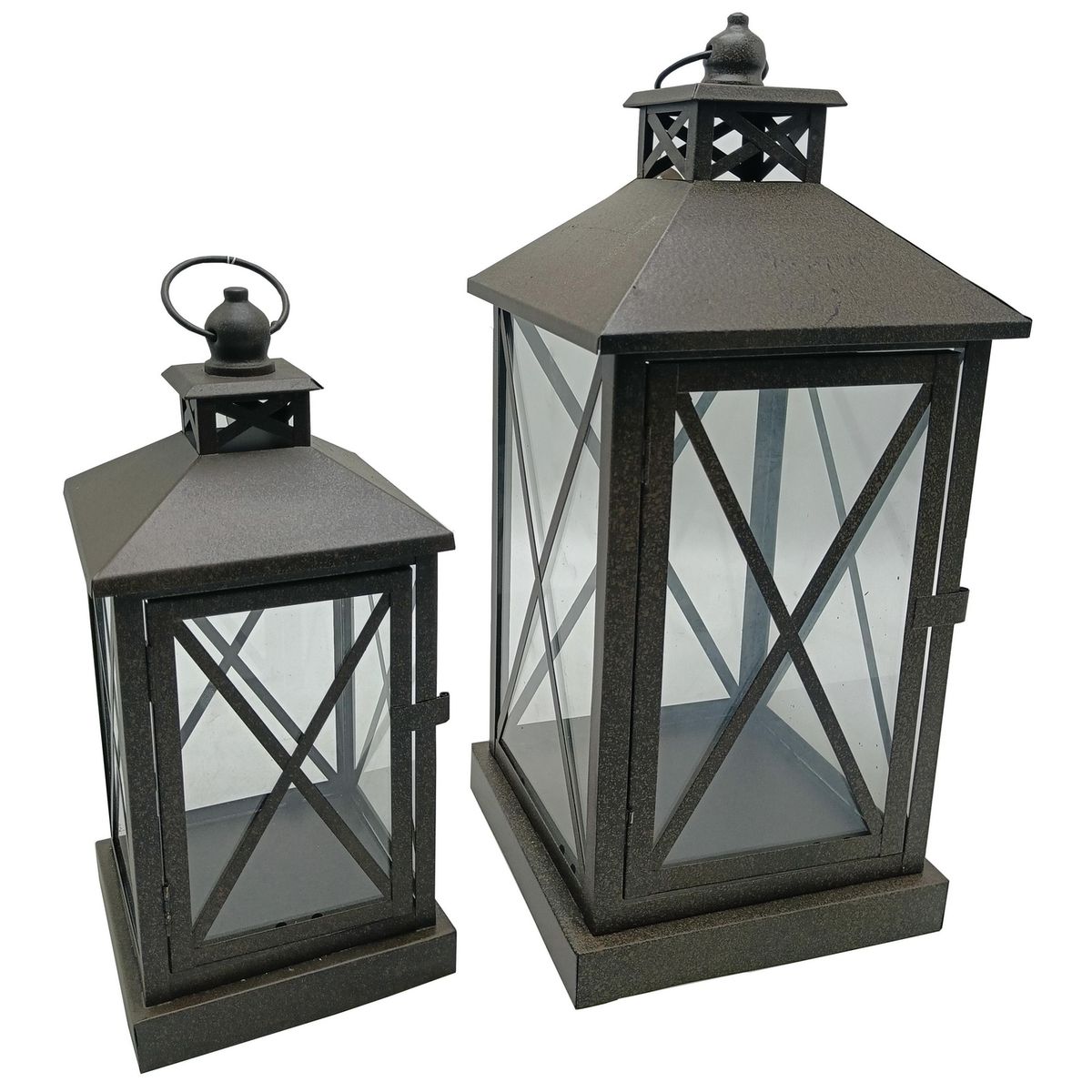 JUST HOME COLLECTION - Set 2 Faroles de Metal Negro