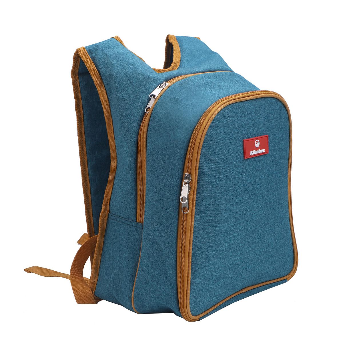 KLIMBER - Mochila Set Picnic 2 Personas Azul y Mostaza 5Litros