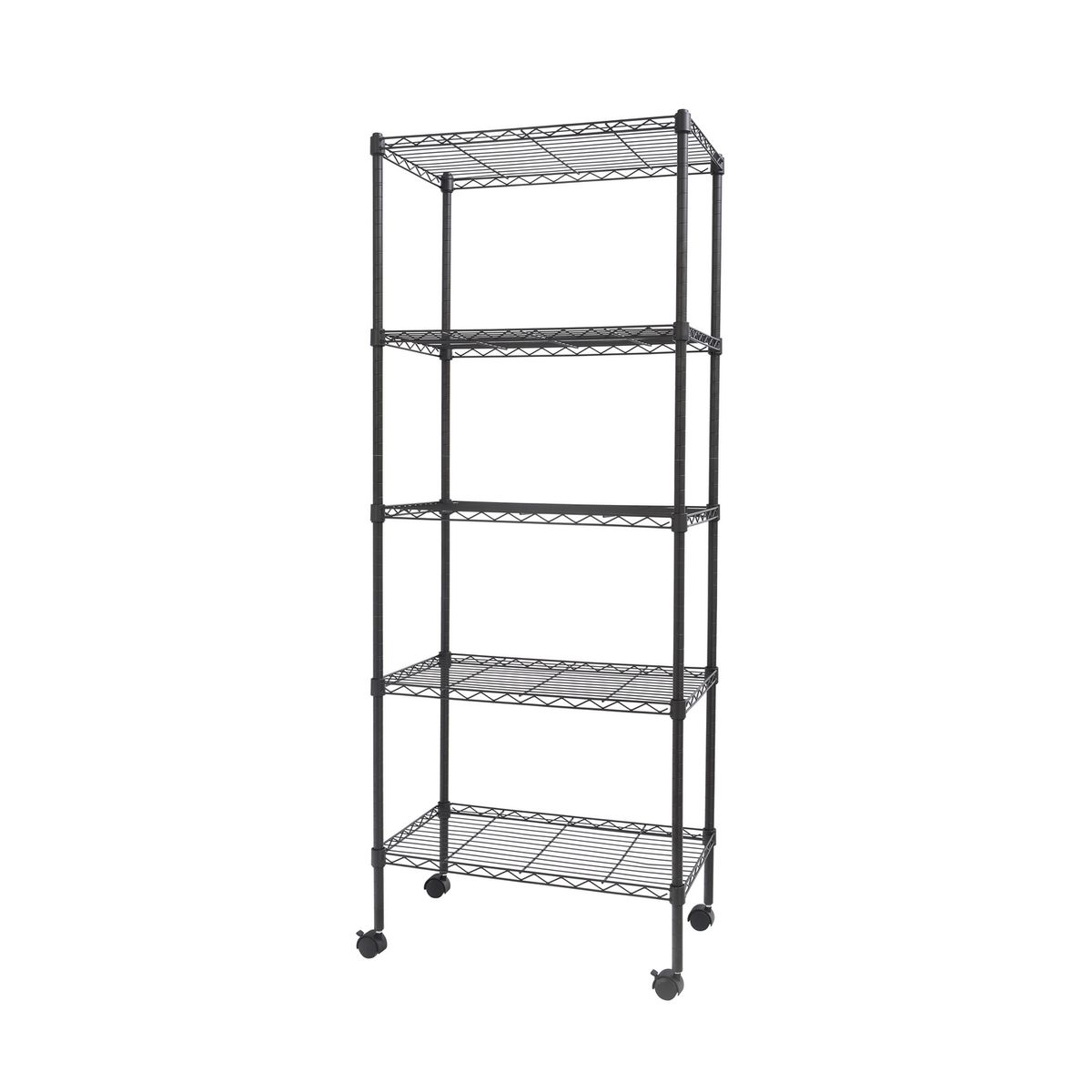 JUST HOME COLLECTION - Estantería Metálica 5 Niveles 154x60x35 cm Negro