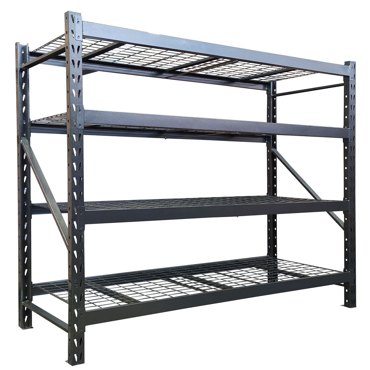 FIXSER - Estanteria Metálica 4 Niveles 196x180x61cm Plateado 800 kg