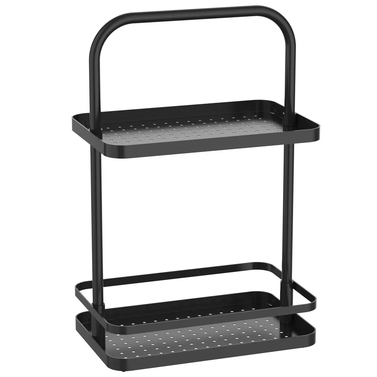 JUST HOME COLLECTION - Organizador de Ducha 2 Niveles 26x17x40.3 Negro