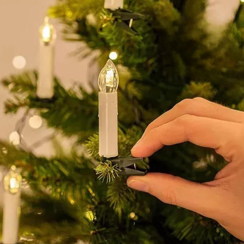 DEAR SANTA - Juego de 30 Luces Velas Cálidas Navidad