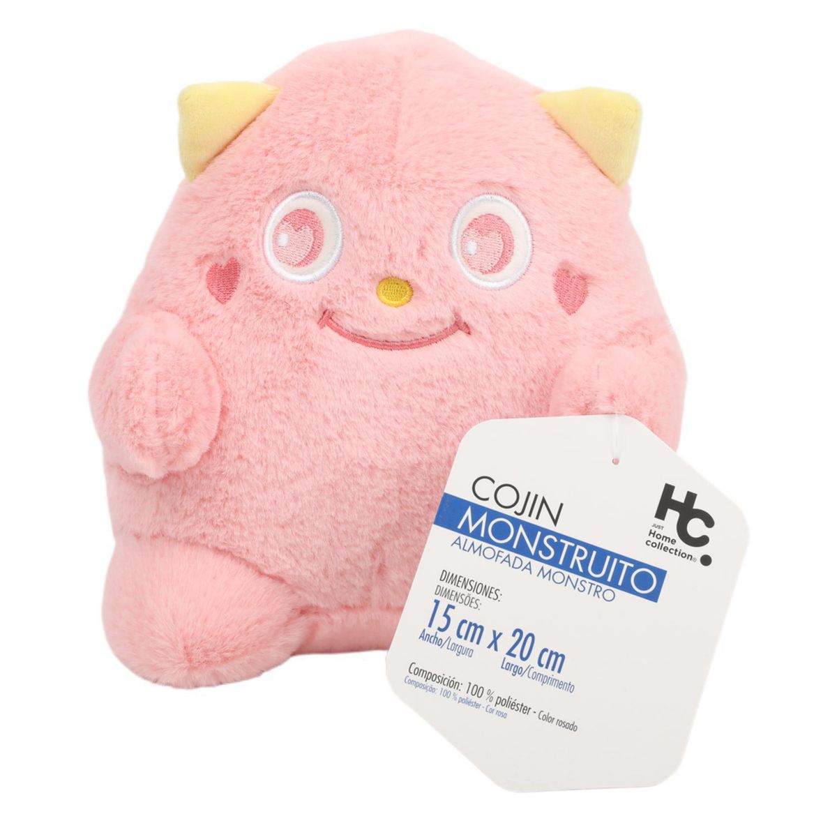 JUST HOME COLLECTION - Cojín Monstruito Rosado