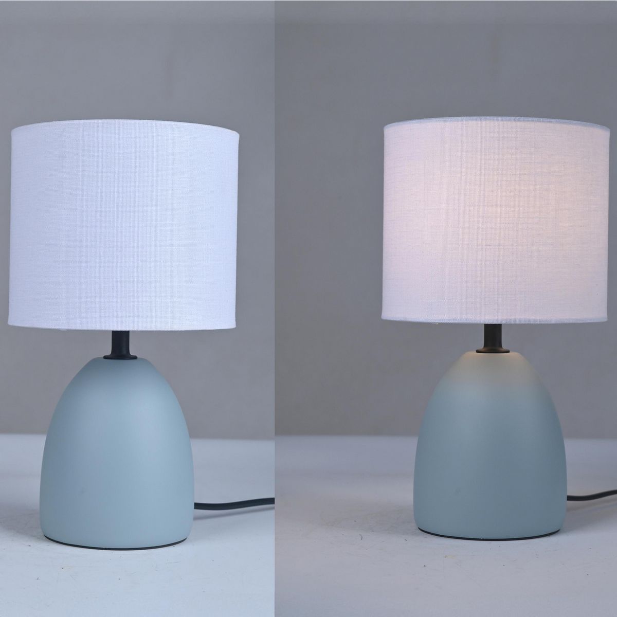 JUST HOME COLLECTION - Lámpara de Mesa Cerámica 1 Luz E27 Celeste